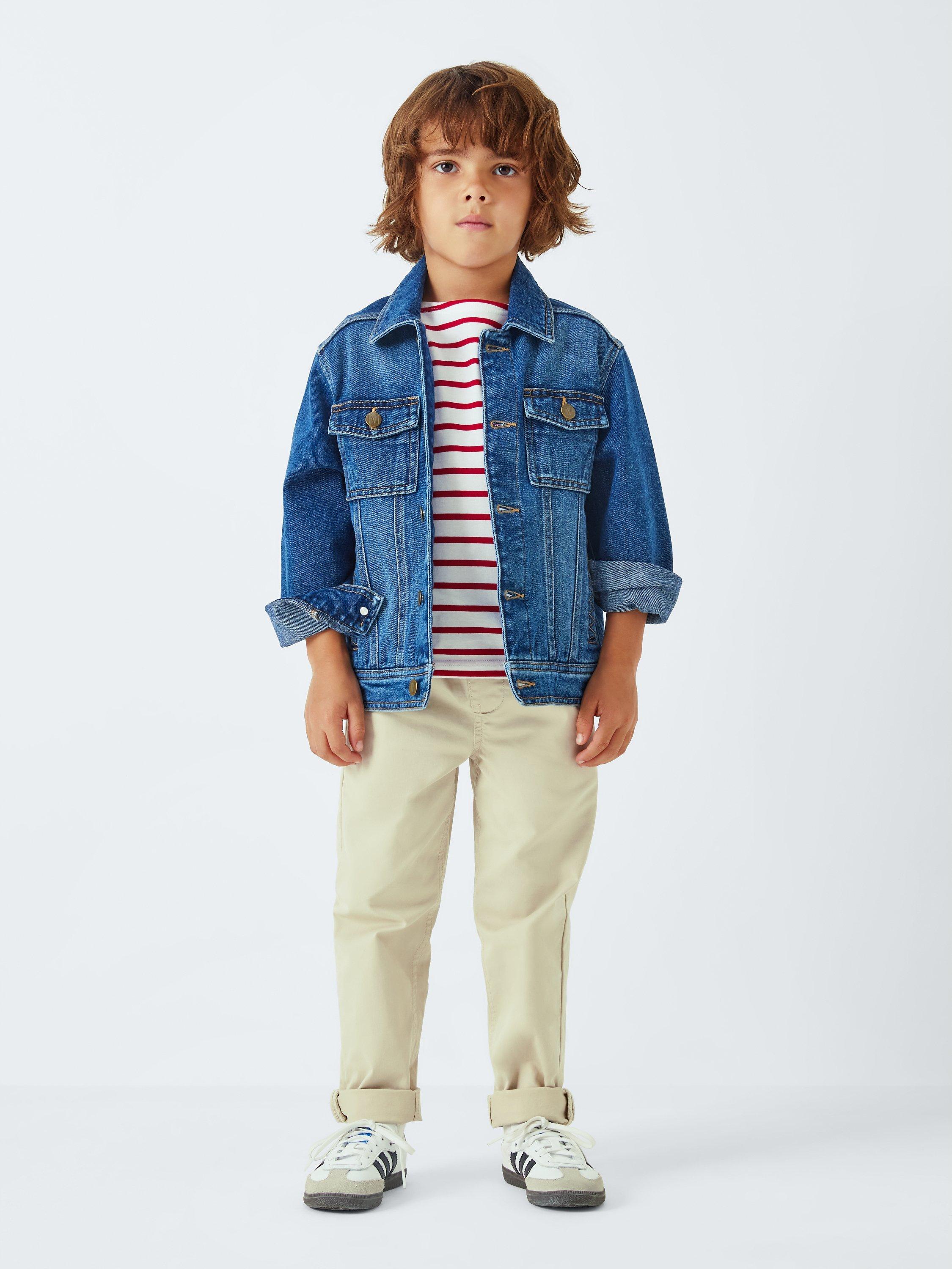 Product image 4 of 9, which shows Armor Lux Kids' Short Sleeve Stripe T-Shirt, Red, 4 years