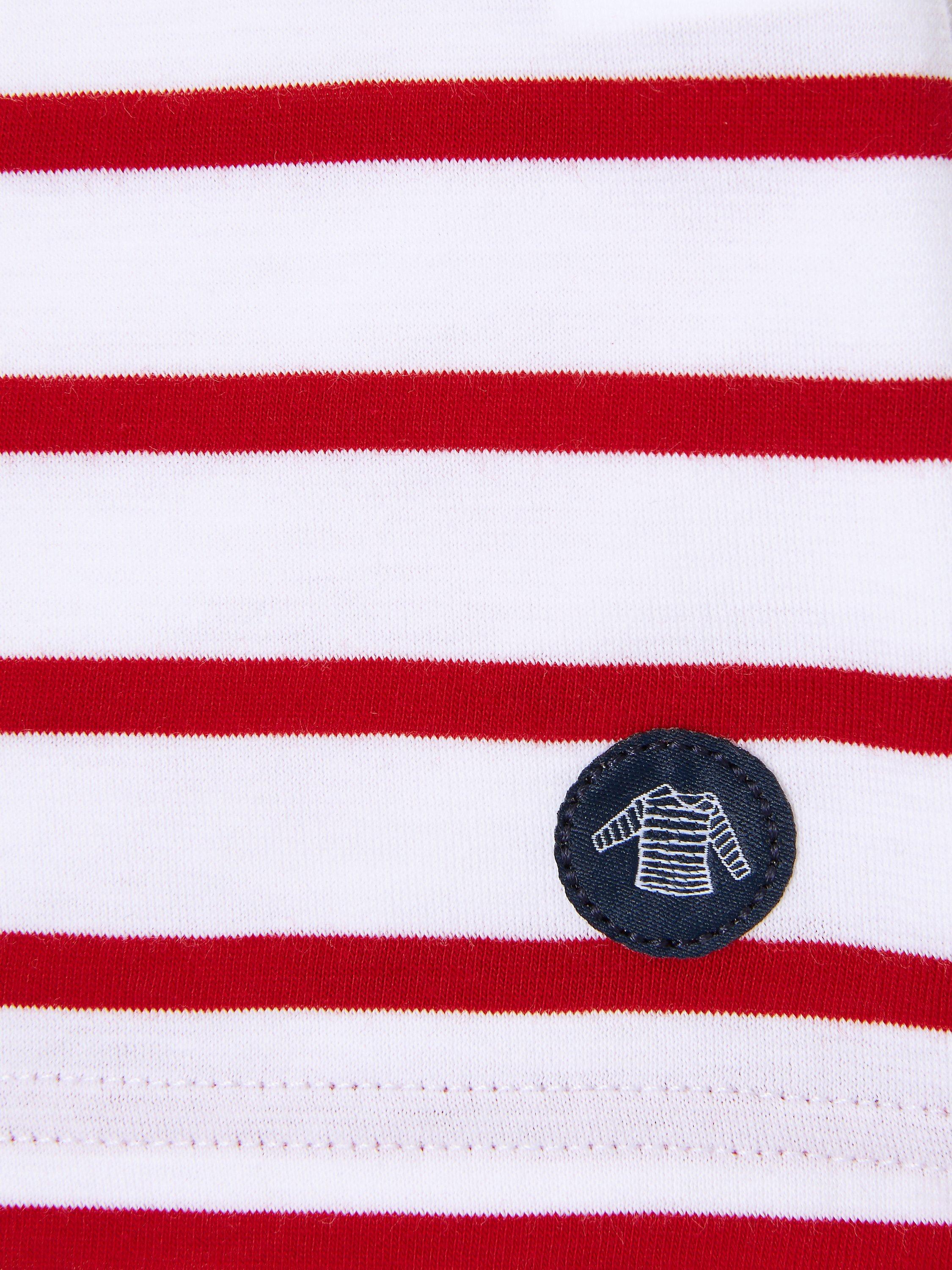 Product image 8 of 9, which shows Armor Lux Kids' Short Sleeve Stripe T-Shirt, Red, 4 years