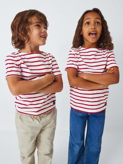 Armor Lux Kids' Short Sleeve Stripe T-Shirt - view 2, Red