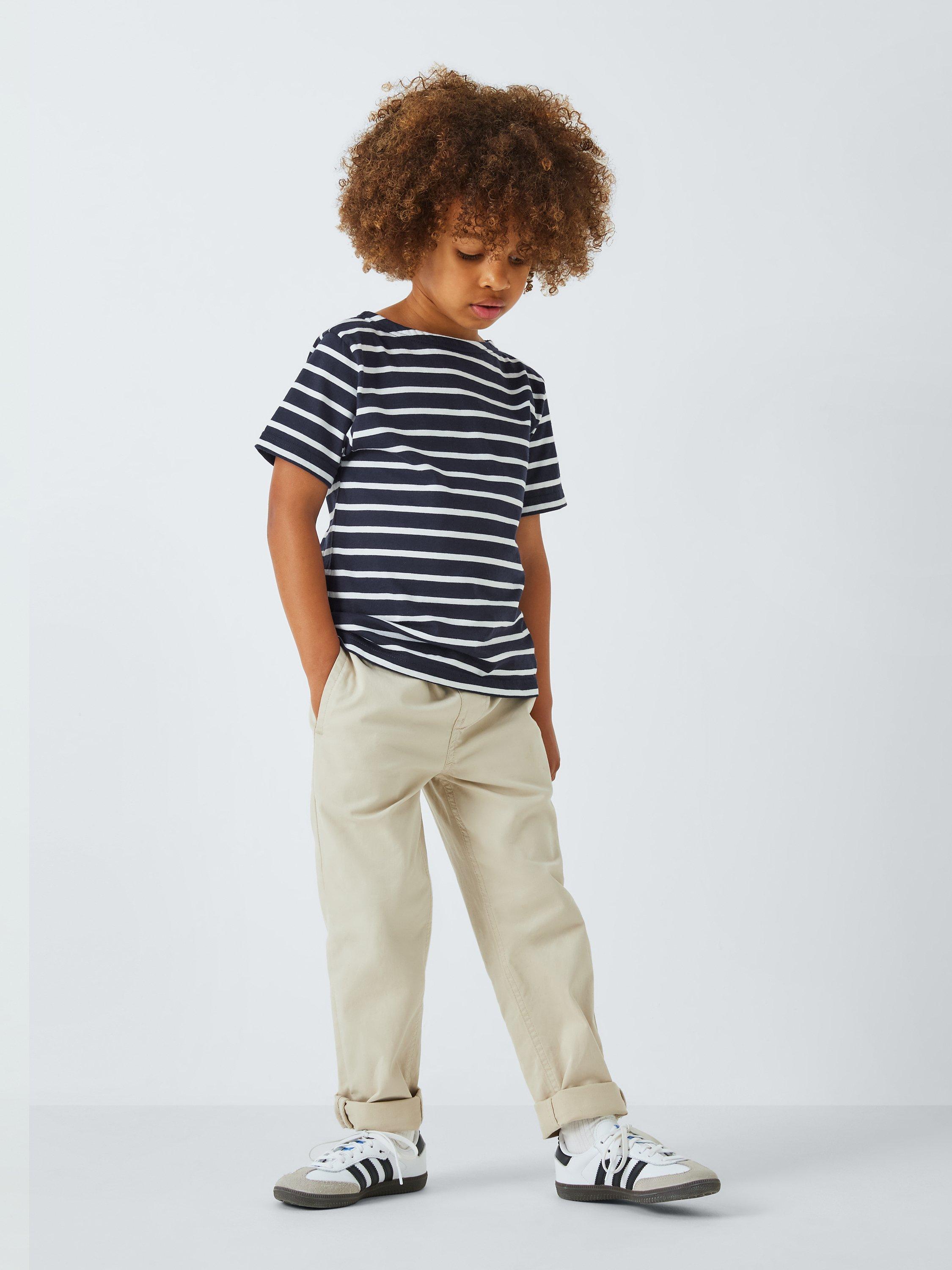 Product image 4 of 9, which shows Armor Lux Kids' Short Sleeve Stripe T-Shirt, Navy, 4 years