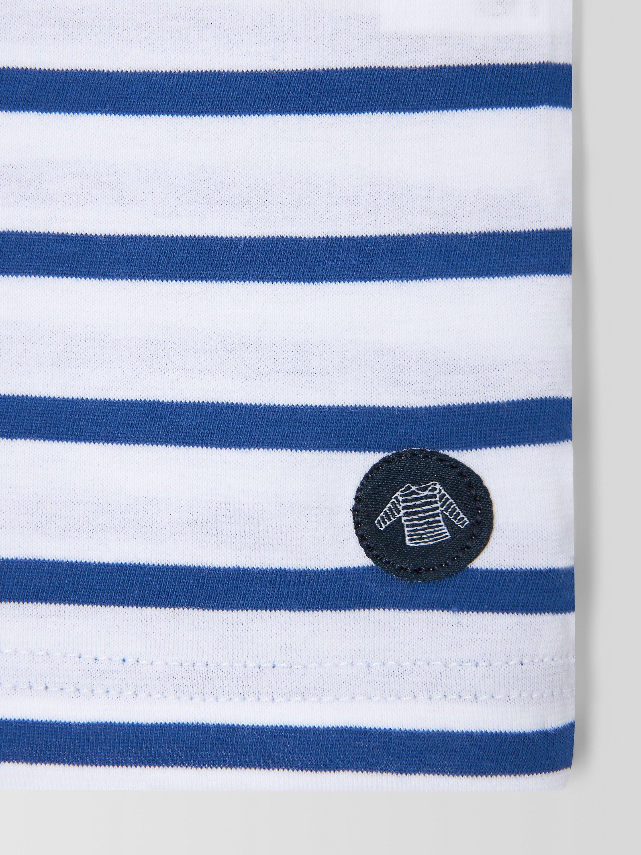 Product image 9 of 9, which shows Armor Lux Kids' Short Sleeve Stripe T-Shirt, Navy, 4 years