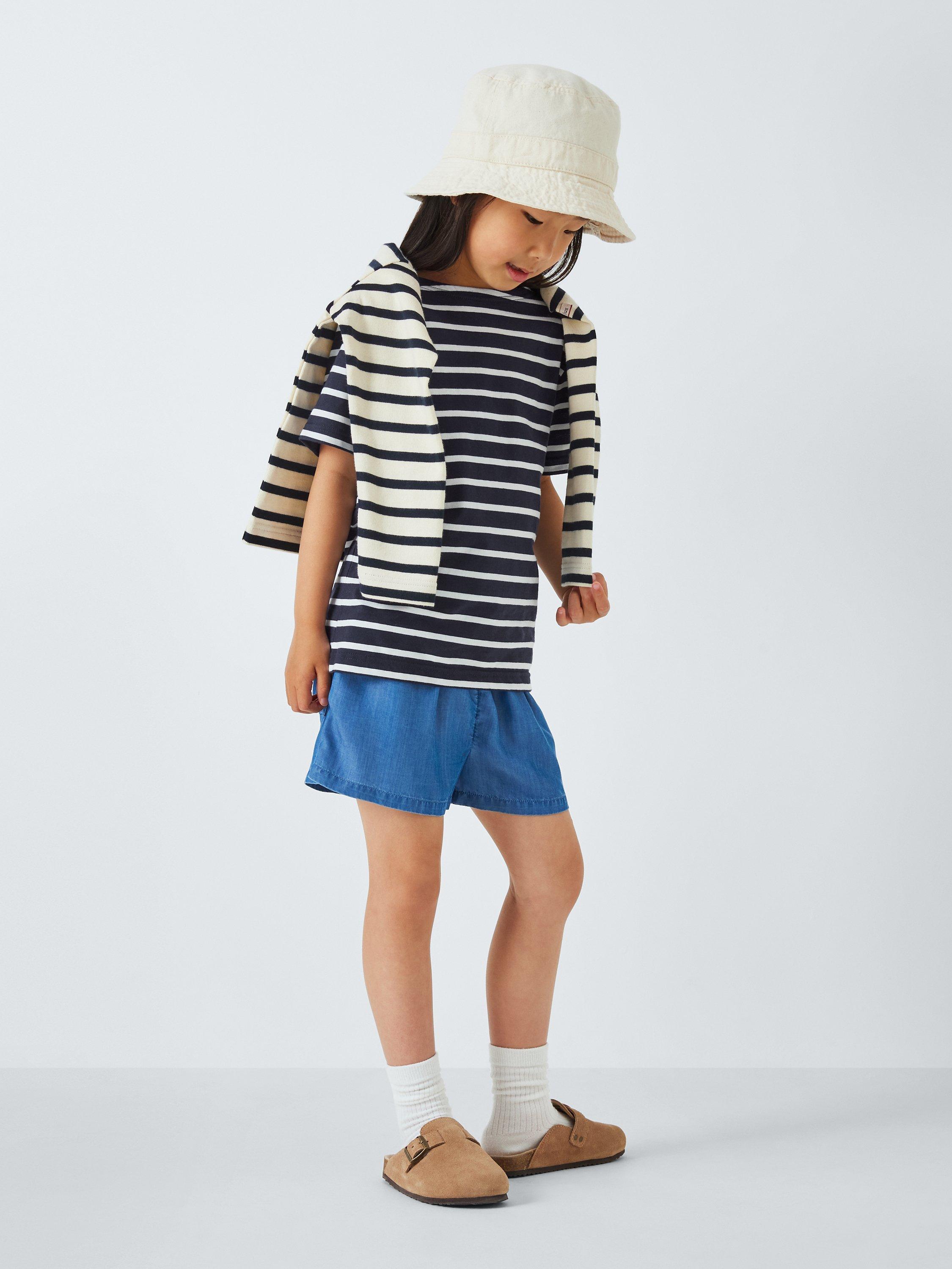 Product image 6 of 9, which shows Armor Lux Kids' Short Sleeve Stripe T-Shirt, Navy, 4 years