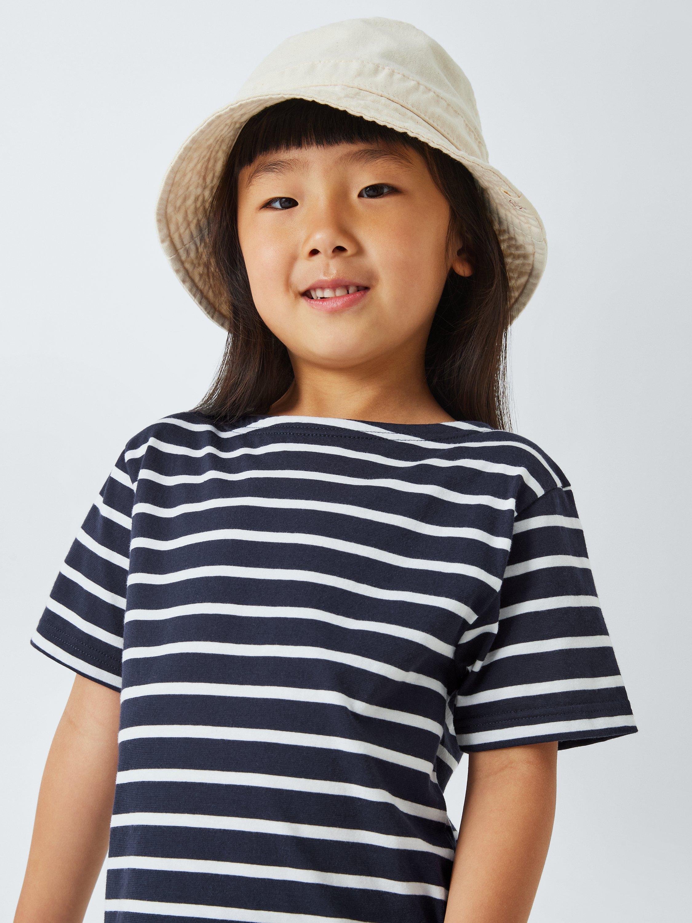 Product image 7 of 9, which shows Armor Lux Kids' Short Sleeve Stripe T-Shirt, Navy, 4 years