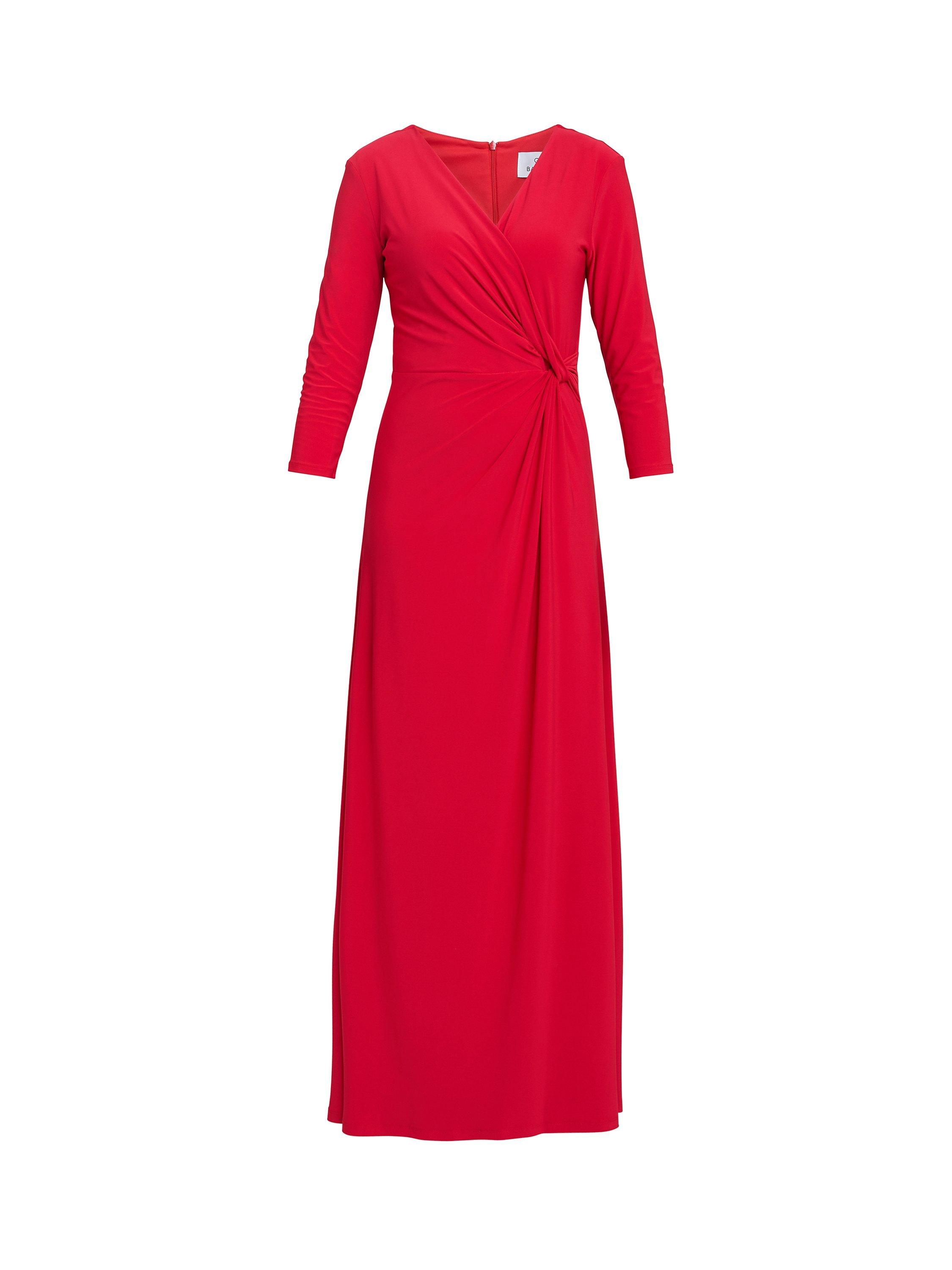 Product image 4 of 5, which shows Gina Bacconi Celine Jersey Wrap Maxi Dress, Red, 8