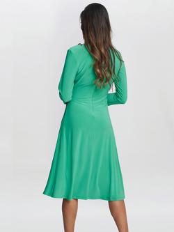 Gina Bacconi Antonia Twist Detail Jersey Dress - view 2, Jade