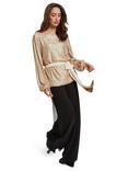 Gina Bacconi Lonika Stretch Sequin Blouse, Gold