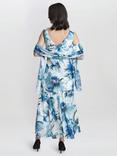 Gina Bacconi Angelica Cowl Neck Midi Dress And Shawl, Multi