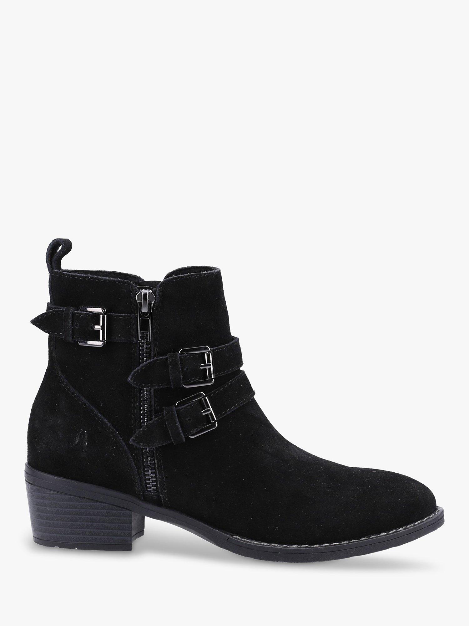 Hush Puppies Jenna Suede Ankle Boots Black