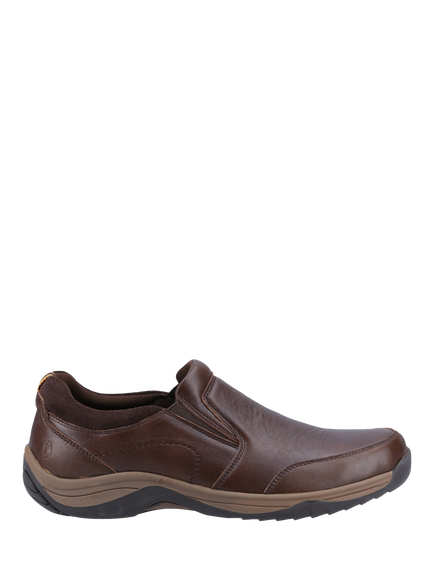 Hush Puppies Donald Leather Shoes, Coffee, Coffee