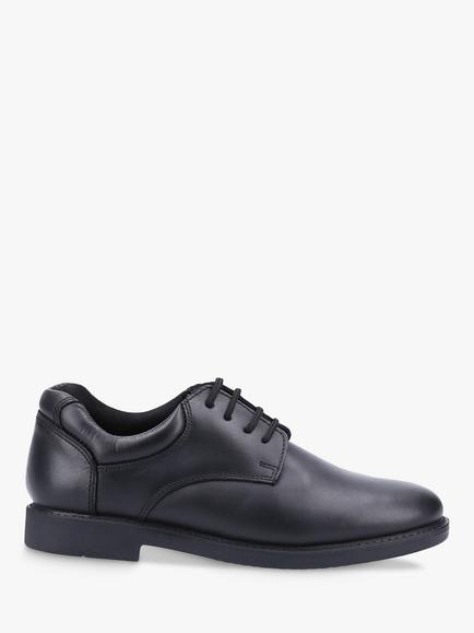 Hush Puppies Kids' Tim Junior Leather School Shoes, Black, Black