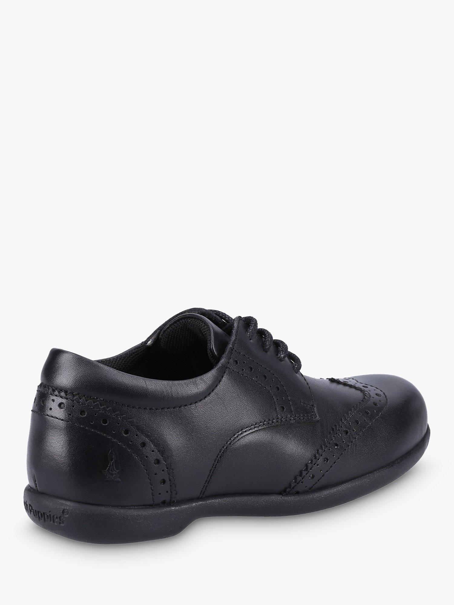 Product image 3 of 4, which shows Hush Puppies Kids' Bridget Junior Brogue Detail Shoes, Black, 11 Jnr