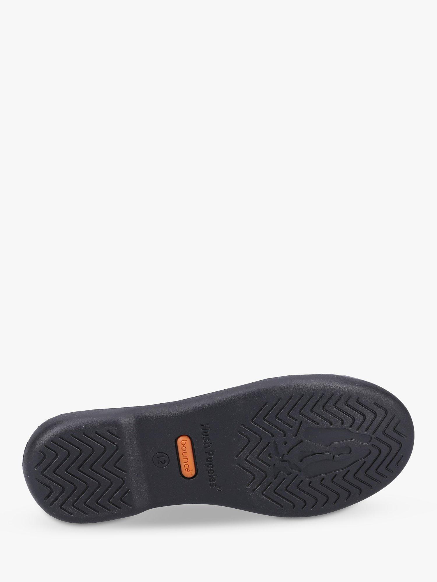 Product image 4 of 4, which shows Hush Puppies Kids' Bridget Junior Brogue Detail Shoes, Black, 11 Jnr