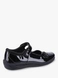 Hush Puppies Jessica Senior Patent Leather School Shoes, Black