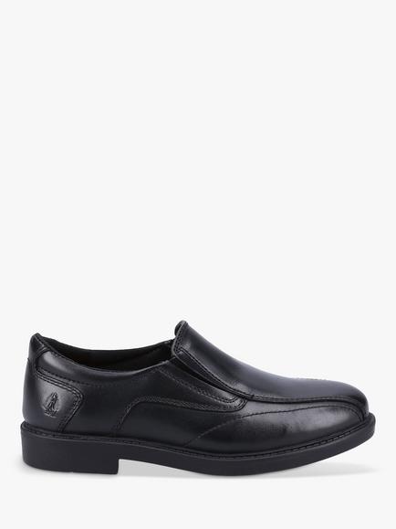 Hush Puppies Kids' Toby Senior Leather School Shoes, Black, Black