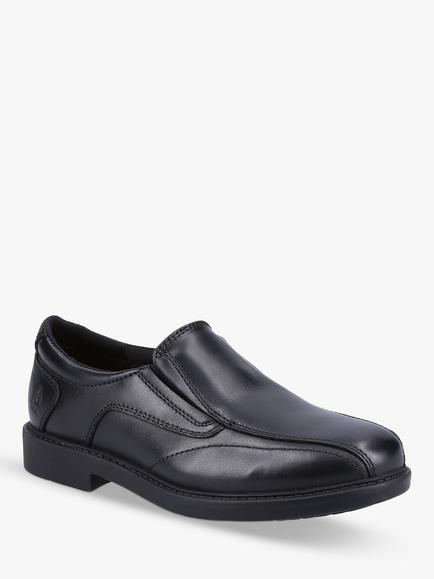 Hush Puppies Kids' Toby Senior Leather School Shoes, Black - view 2, Black