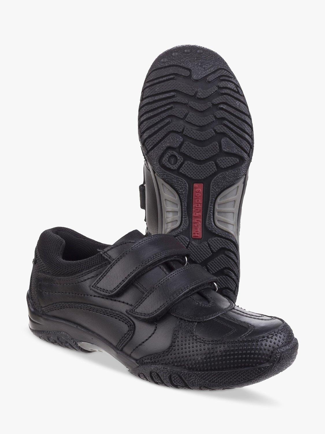 Product image 4 of 5, which shows Hush Puppies Kids' Jezza Senior Leather School Shoes, Black, 7.5 Jnr