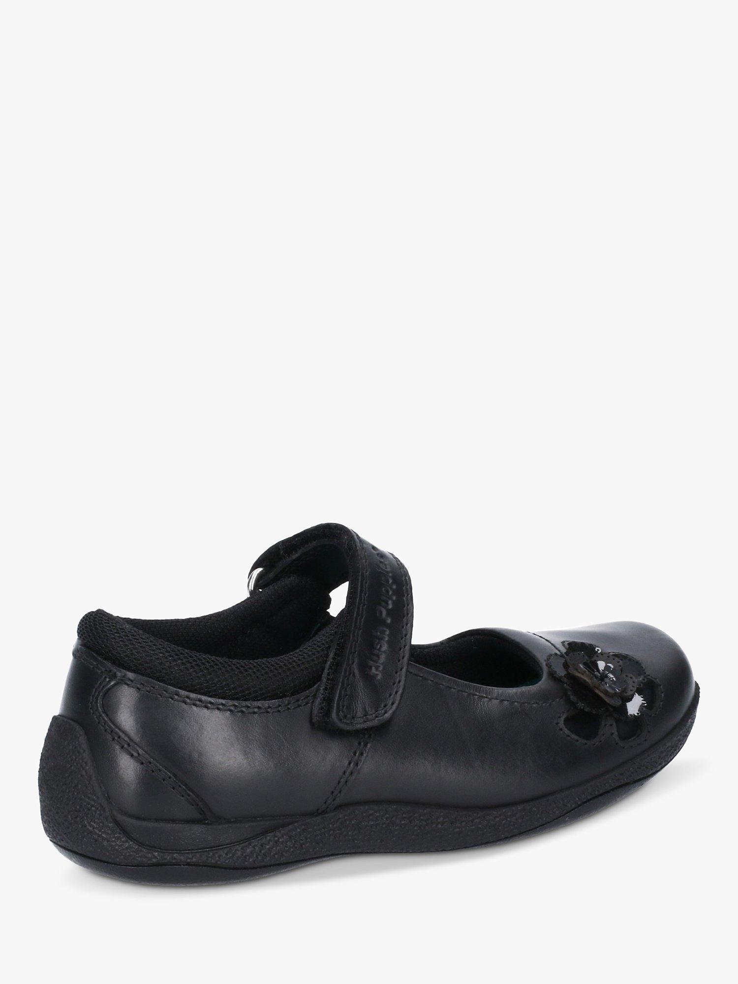 Product image 3 of 4, which shows Hush Puppies Kids' Jessica Senior Leather Mary Jane Shoes, Black, 7 Jnr
