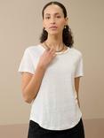 Brora Linen T-Shirt, White