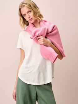 Brora Linen T-Shirt - view 2, White