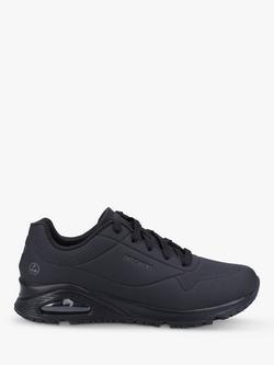 Skechers Uno SR Sutal Relaxed Fit Work Shoe, Black