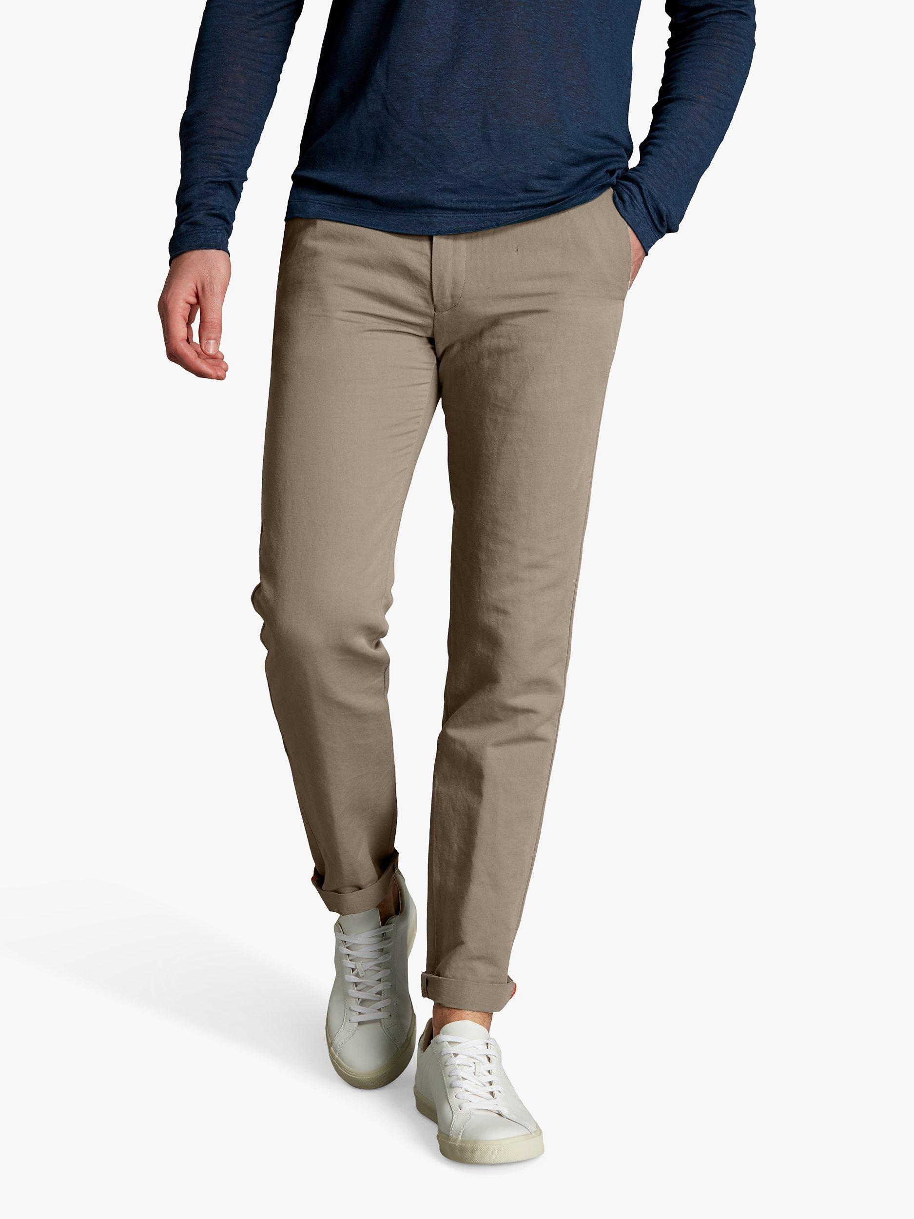 Product image 1 of 6, which shows SPOKE Linen Sharps Slim Thigh Trousers, Hopsack, W38/L30