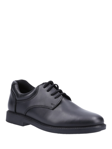 Hush Puppies Kids' Tim Senior Leather School Shoes, Black - view 2, Black