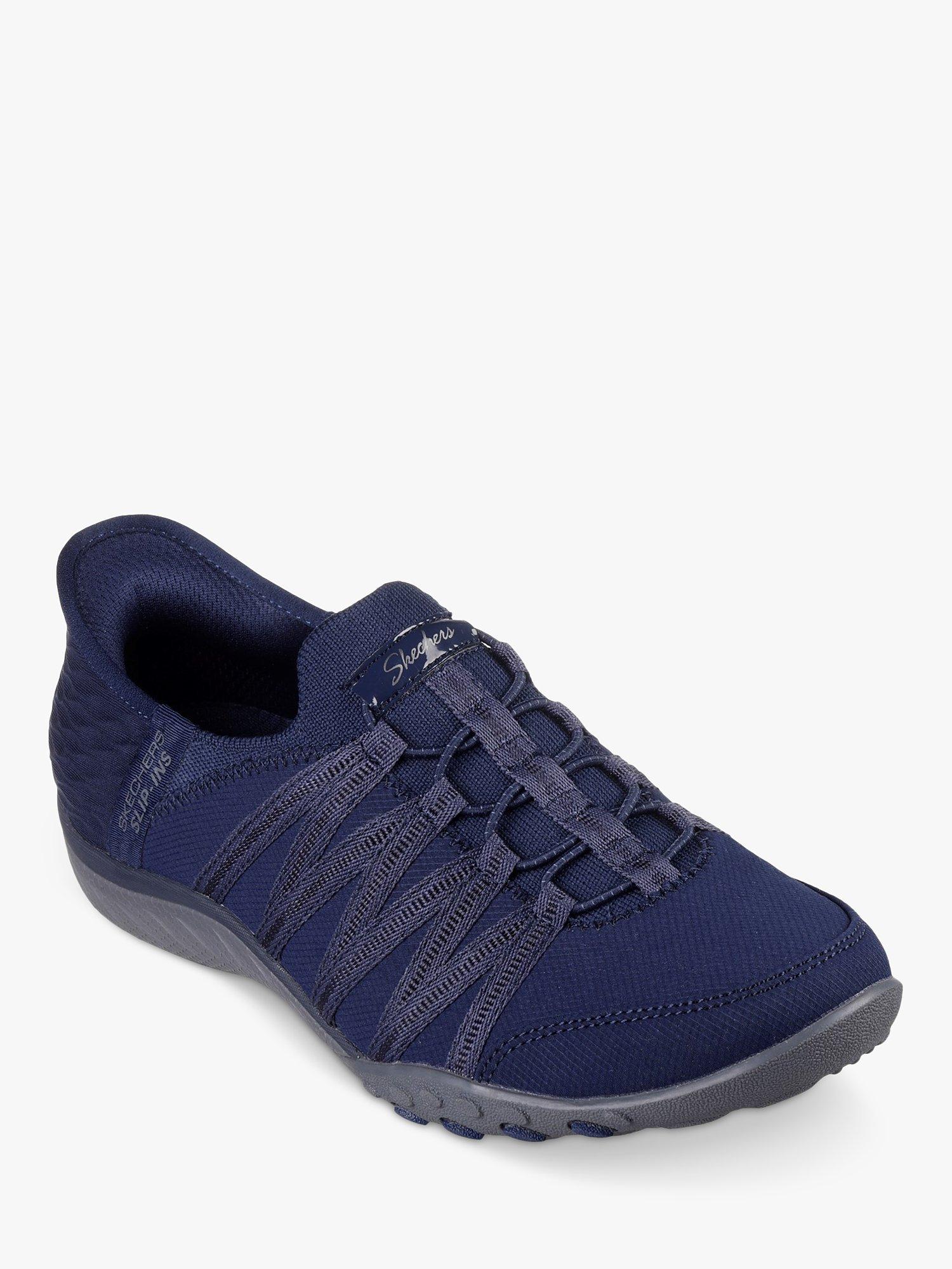 Product image 2 of 4, which shows Skechers Breathe Easy Roll With Me Trainers, Navy, 3