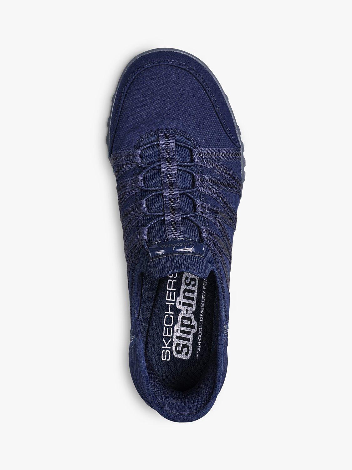 Product image 4 of 4, which shows Skechers Breathe Easy Roll With Me Trainers, Navy, 3