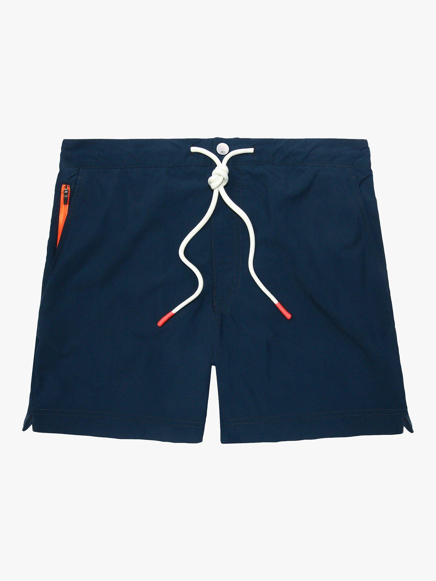 Product image 4 of 6, which shows SPOKE Swims Narrow Thigh Swim Shorts, Navy, 40R