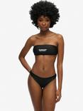 Superdry Logo Bandeau Bikini Top, Black, Black