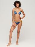 Superdry String Triangle Bikini Top, Blue Dolphin Ocean