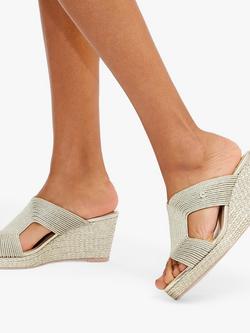 Carvela Gala Wedge Heel Sandals, Gold - view 2, Gold