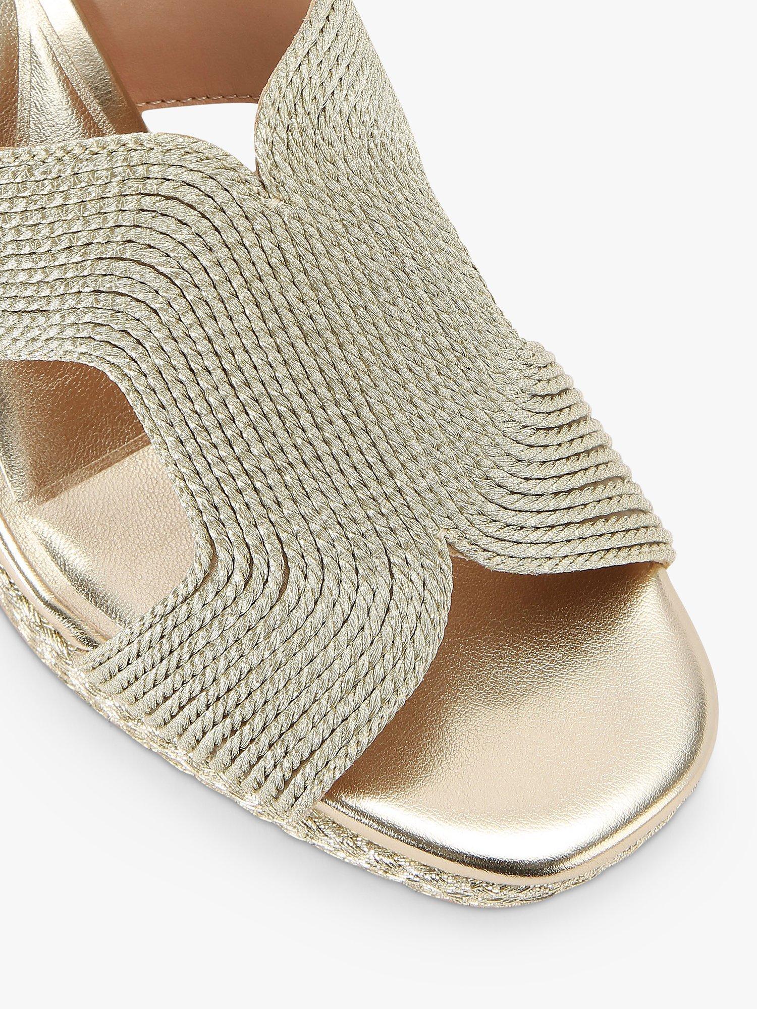 Product image 5 of 5, which shows Carvela Gala Wedge Heel Sandals, Gold, 3