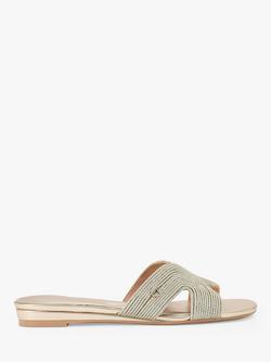Carvela Gala Mule Sandals, Gold, Gold
