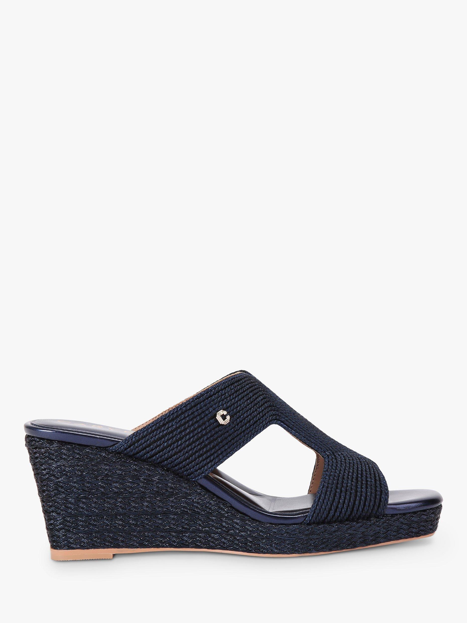 Product image 1 of 5, which shows Carvela Gala Wedge Heel Sandals, Blue Navy, 3