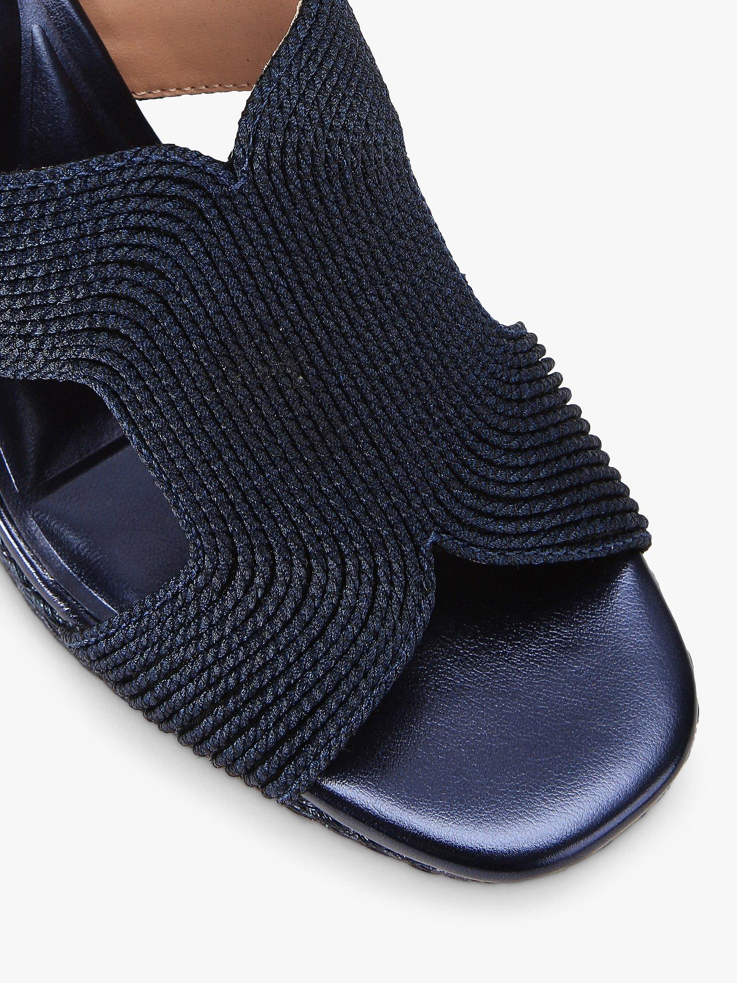 Product image 5 of 5, which shows Carvela Gala Wedge Heel Sandals, Blue Navy, 3