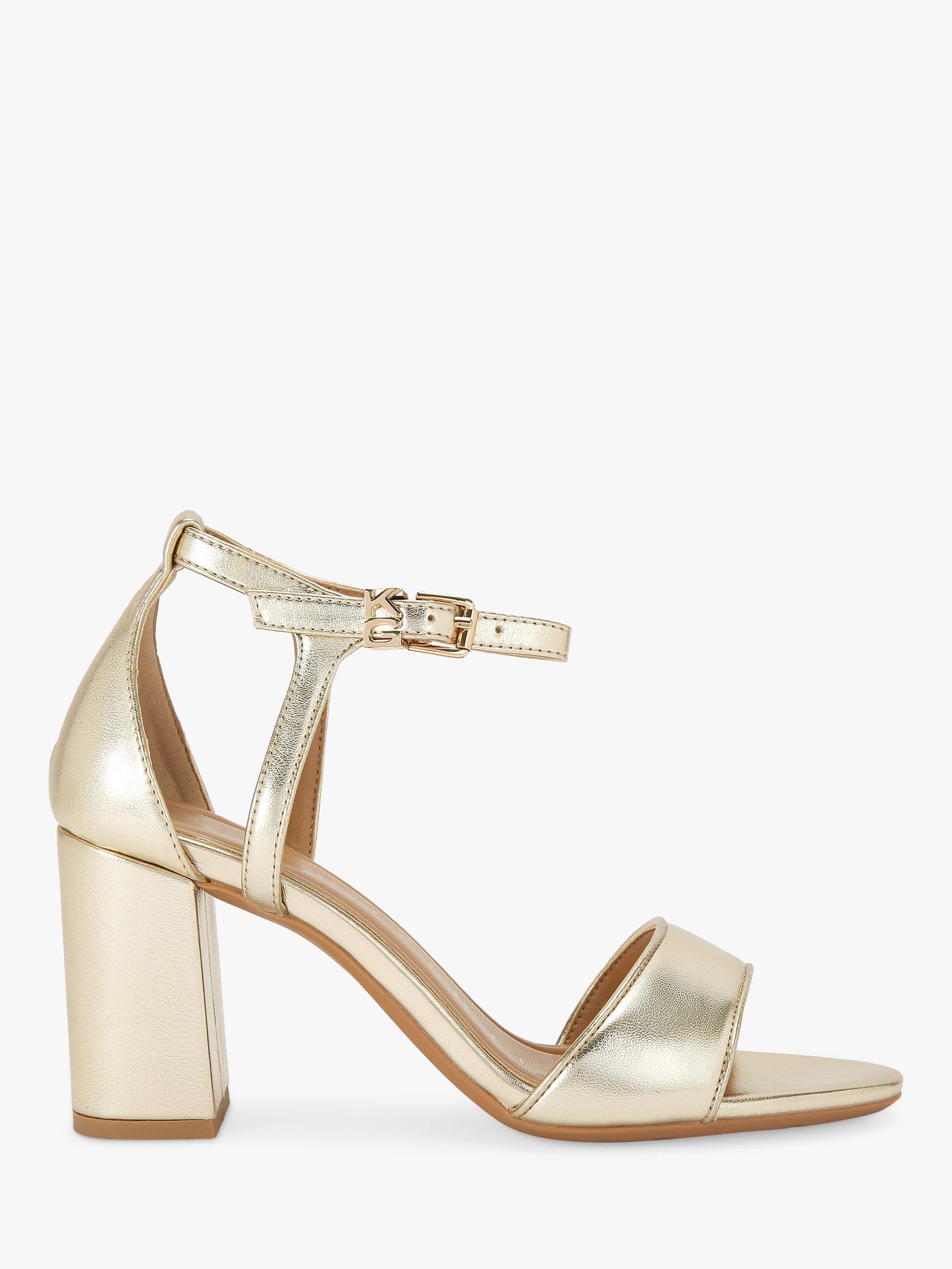 KG Kurt Geiger Faryn 2 Block Heel Sandals, Gold
