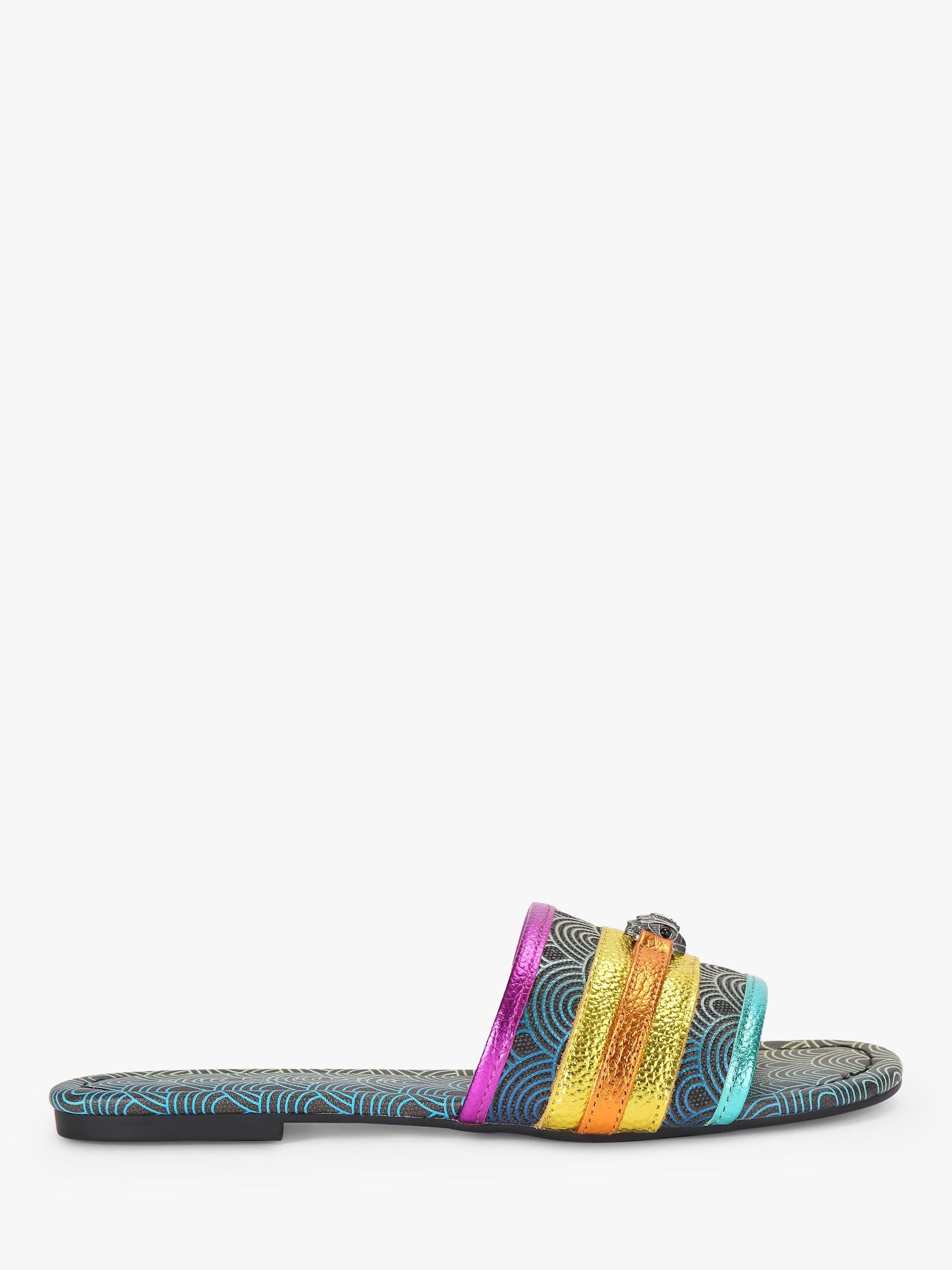 Product image 1 of 5, which shows Kurt Geiger London Southbank Flat Sandals, Multi, 3
