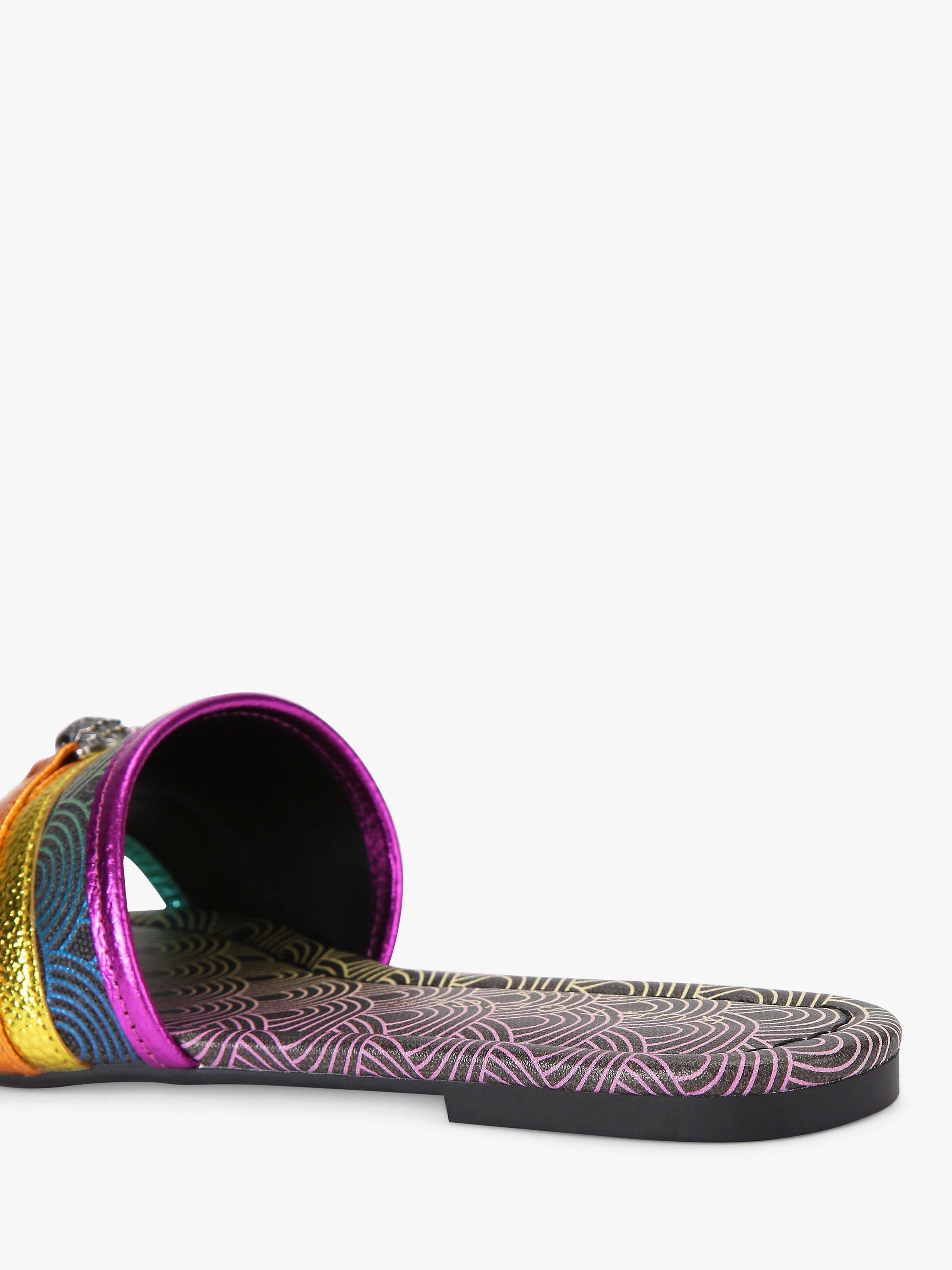 Product image 4 of 5, which shows Kurt Geiger London Southbank Flat Sandals, Multi, 3