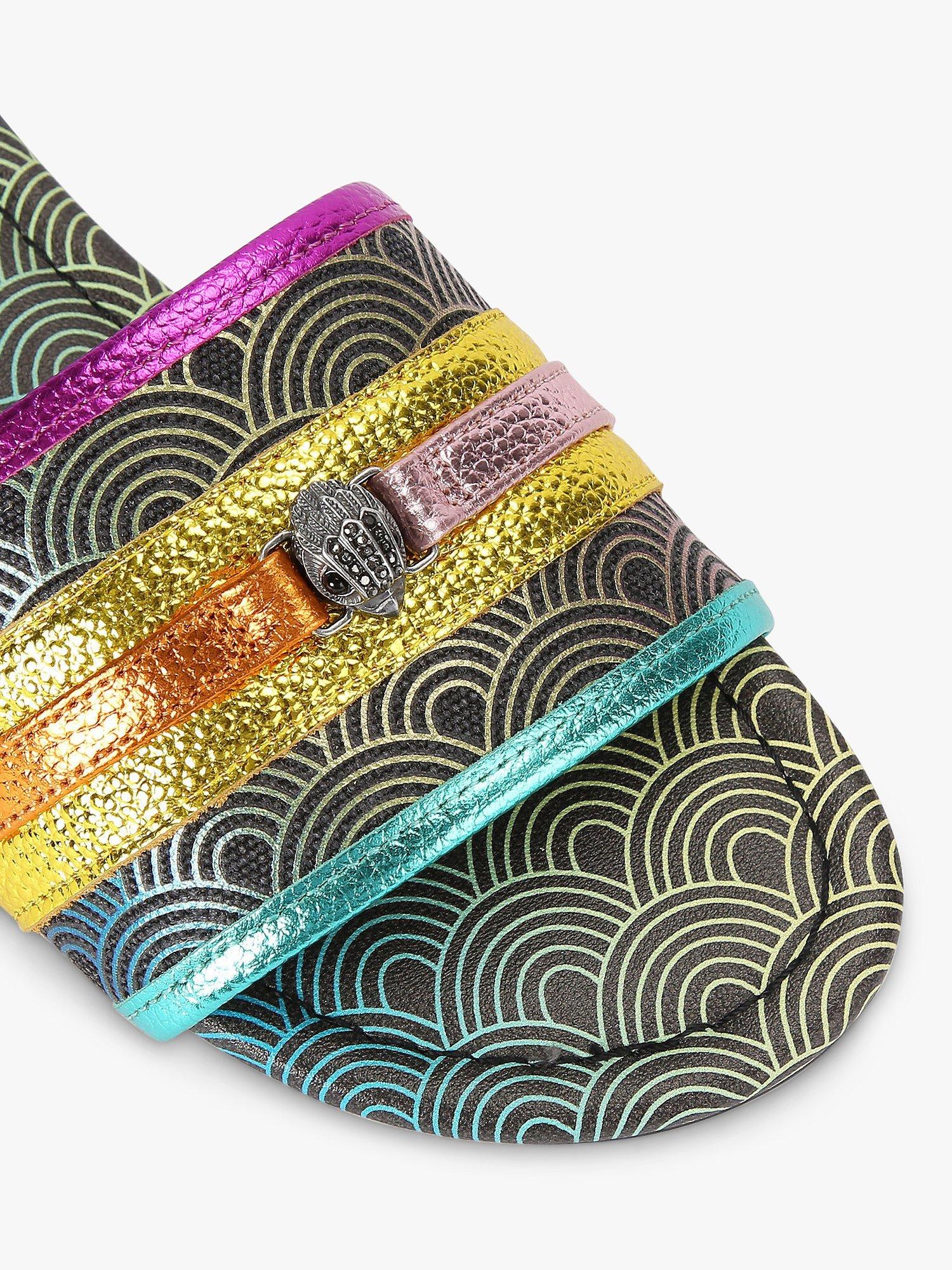 Product image 5 of 5, which shows Kurt Geiger London Southbank Flat Sandals, Multi, 3