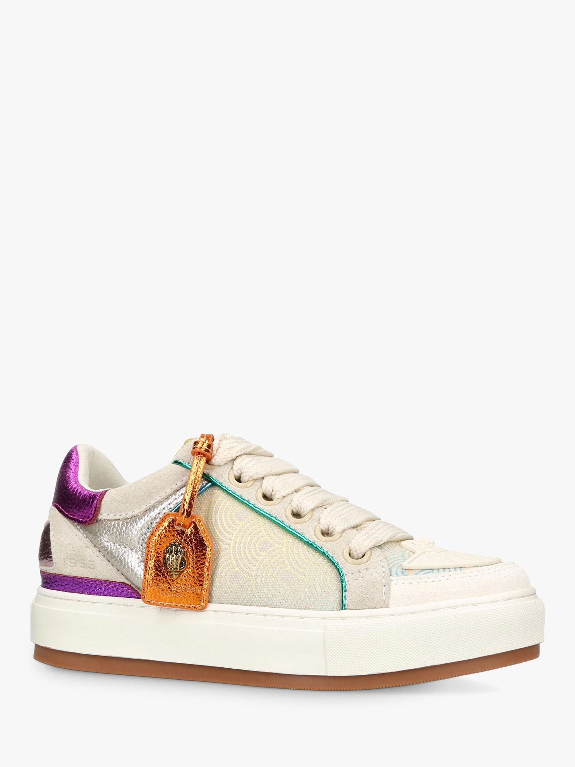 Product image 5 of 5, which shows Kurt Geiger London Southbank Tag Leather Trainers, Multi, 3