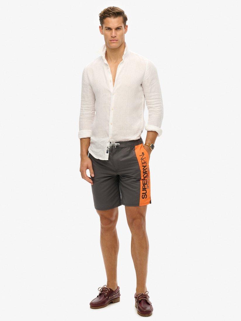 Superdry Sportswear Logo 19" Boardshorts, Charcoal