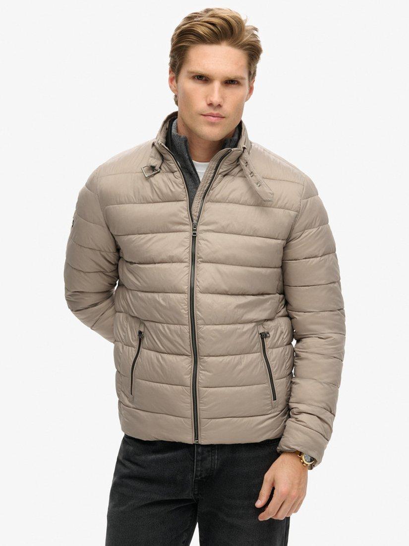 Product image 2 of 6, which shows Superdry Lightweight Padded Jacket, Deep Beige Slub, XXL