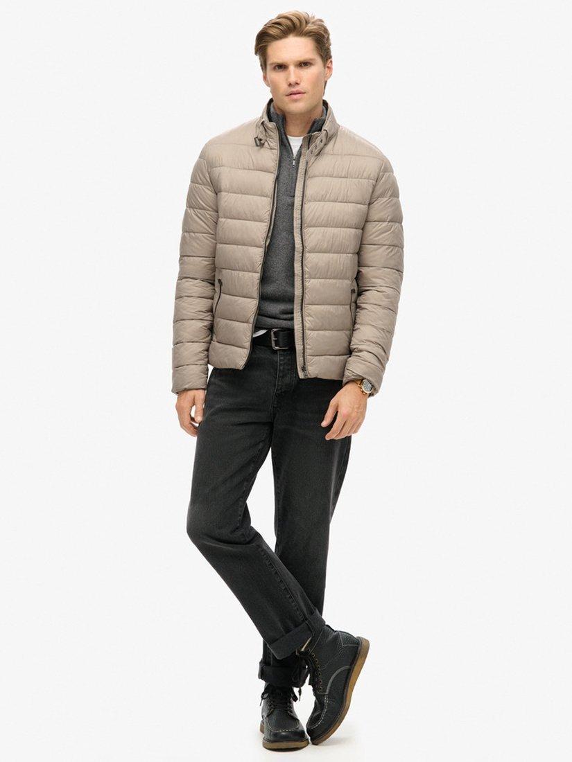 Product image 4 of 6, which shows Superdry Lightweight Padded Jacket, Deep Beige Slub, XXL