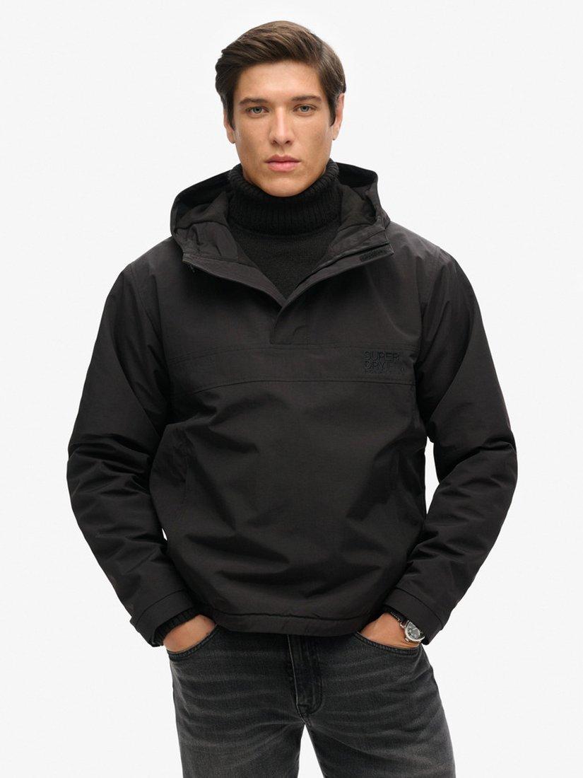 Superdry Hooded Zip Through Jacket Jet Black