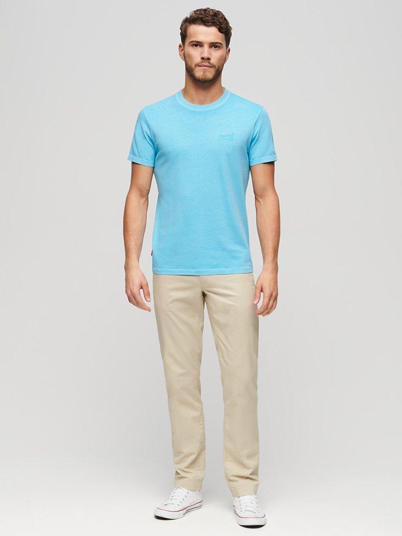 Product image 2 of 6, which shows Superdry Slim Tapered Stretch Chinos, Pelican Beige, W30/L30