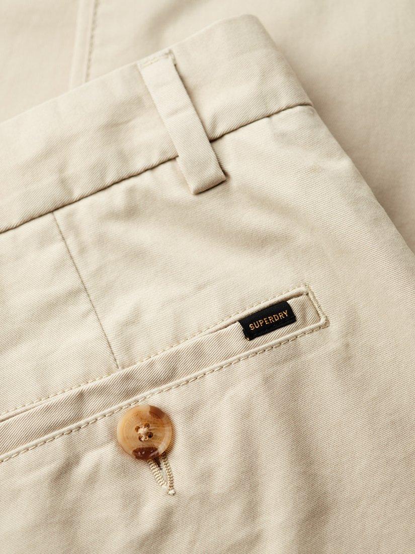 Product image 3 of 6, which shows Superdry Slim Tapered Stretch Chinos, Pelican Beige, W30/L30