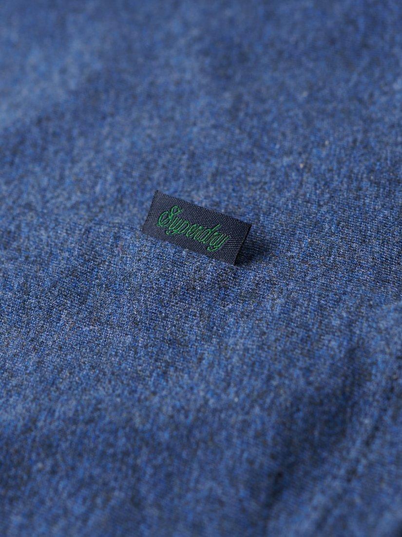 Product image 3 of 5, which shows Superdry Organic Cotton Essential Logo T-Shirt, Bright Blue Marl, S