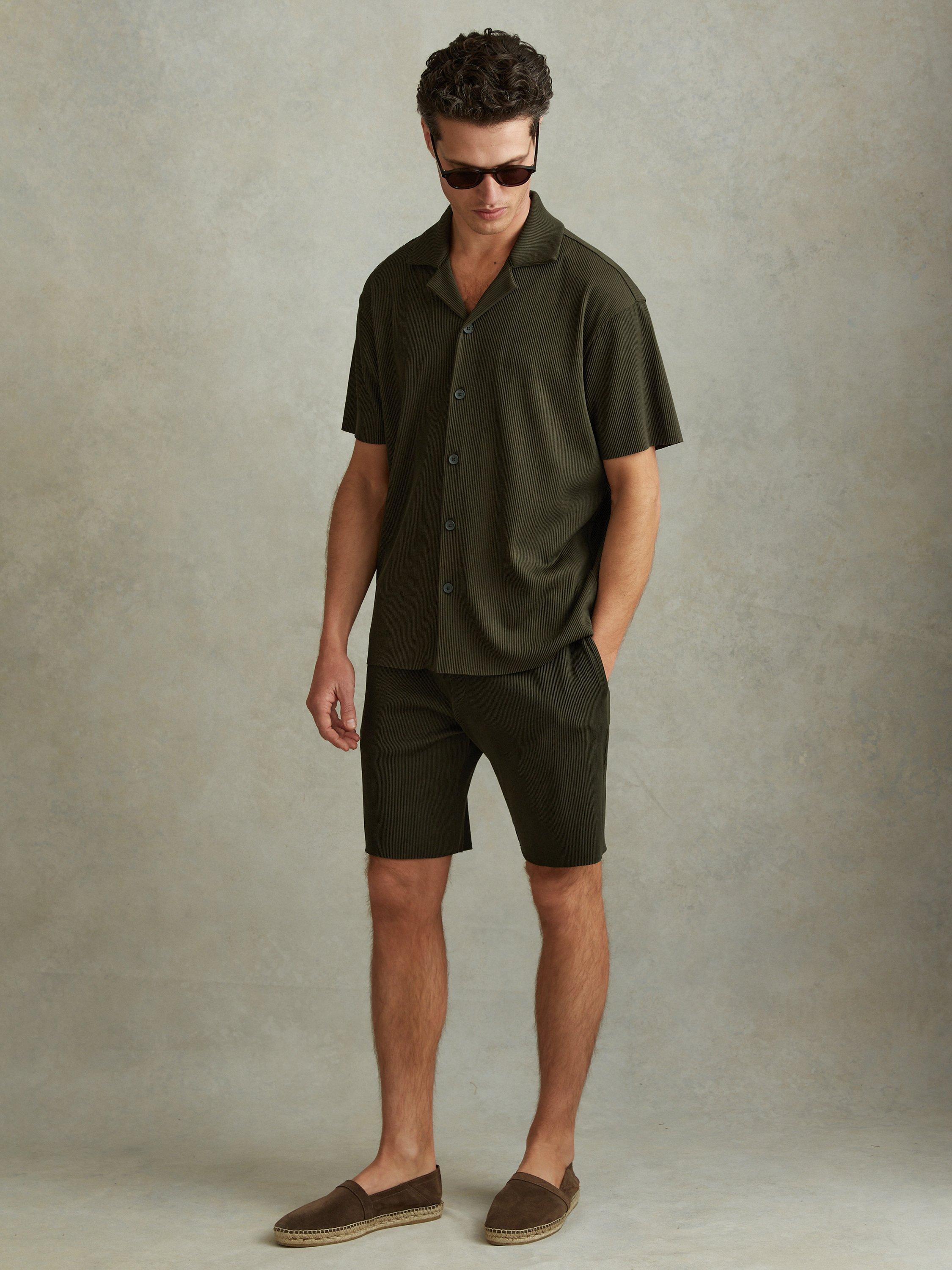 Reiss Chase Short Sleeve Shirt, Green