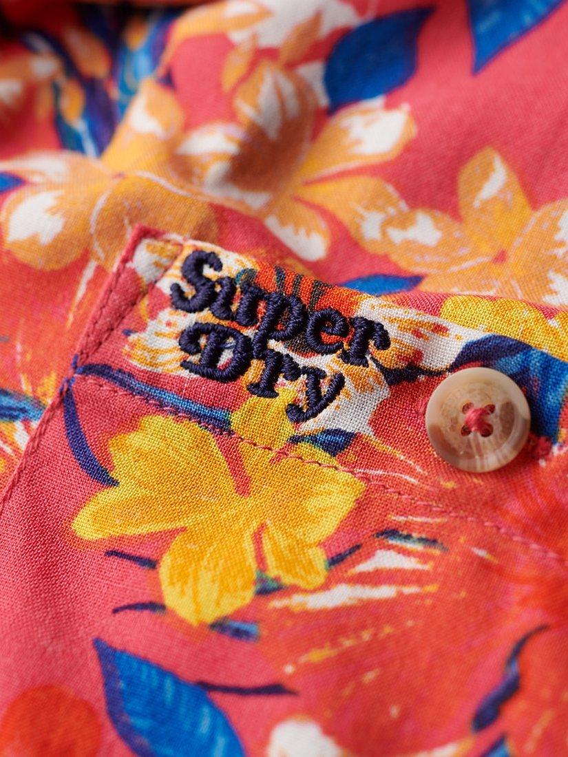 Product image 4 of 4, which shows Superdry Beach Resort Shirt, Pink Anemone, 14